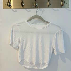 lululemon athletica White Ribbed Crop Top